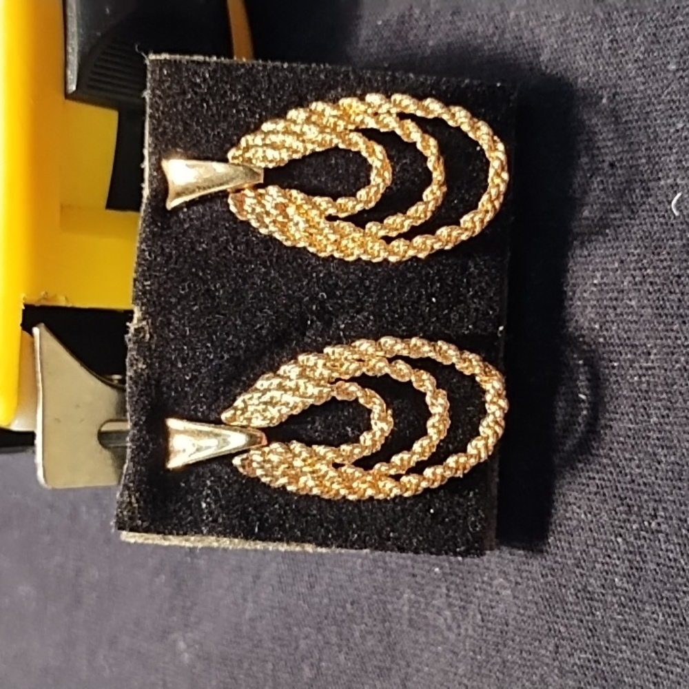 Gold tone earrings